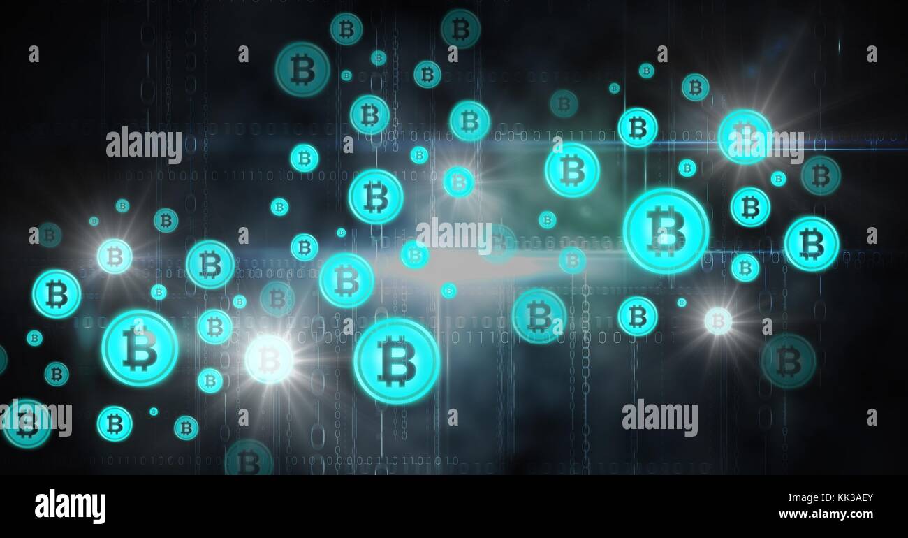 Digital composite of bitcoin graphic icons Stock Photo - Alamy