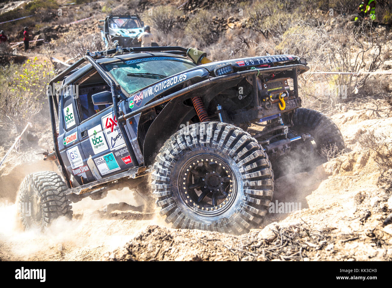 4x4 Off-Road vehicle race at El Escobonal (Tenerife island Stock Photo ...