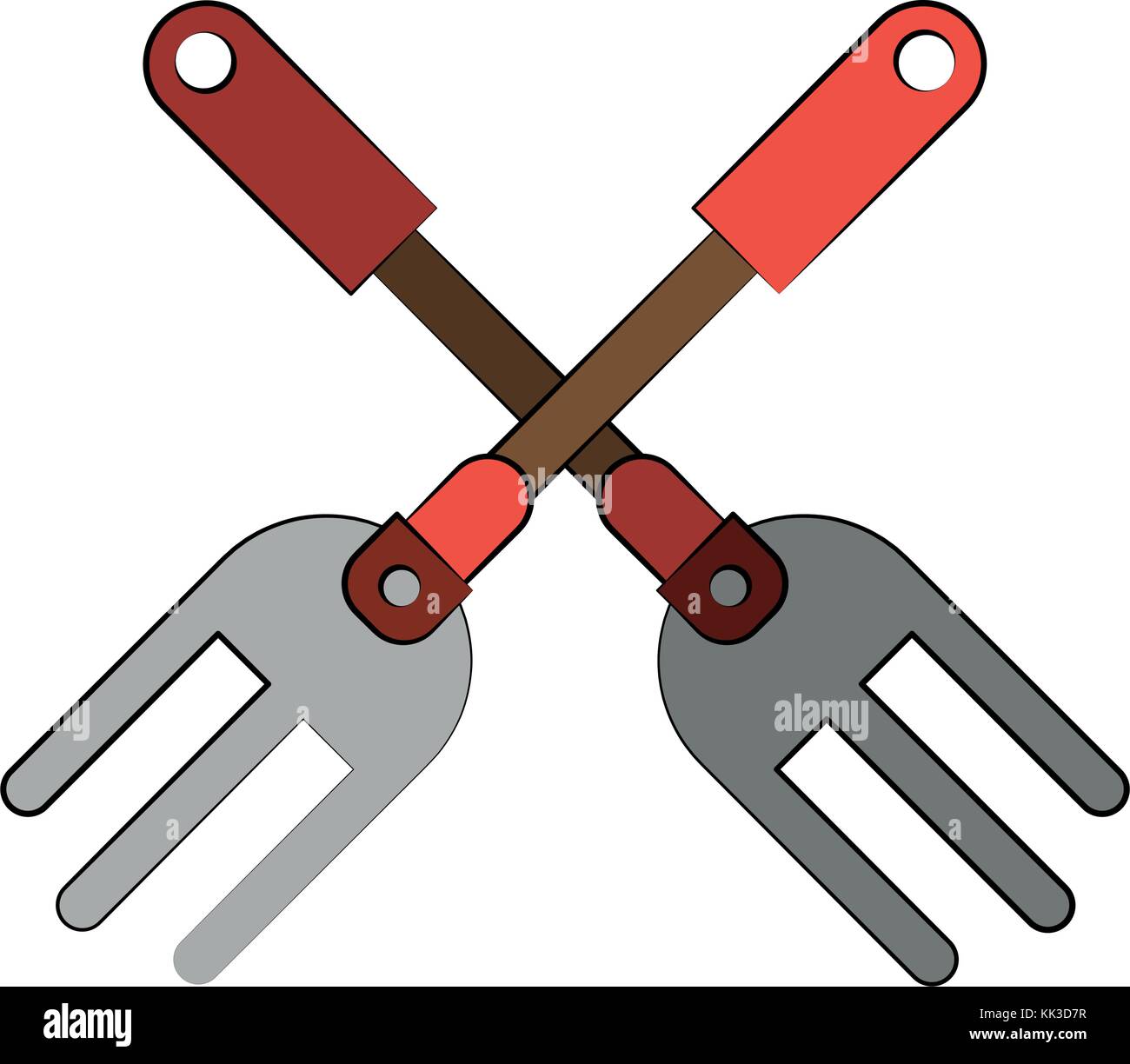 Rakes crossed symbol Stock Vector Image & Art Alamy