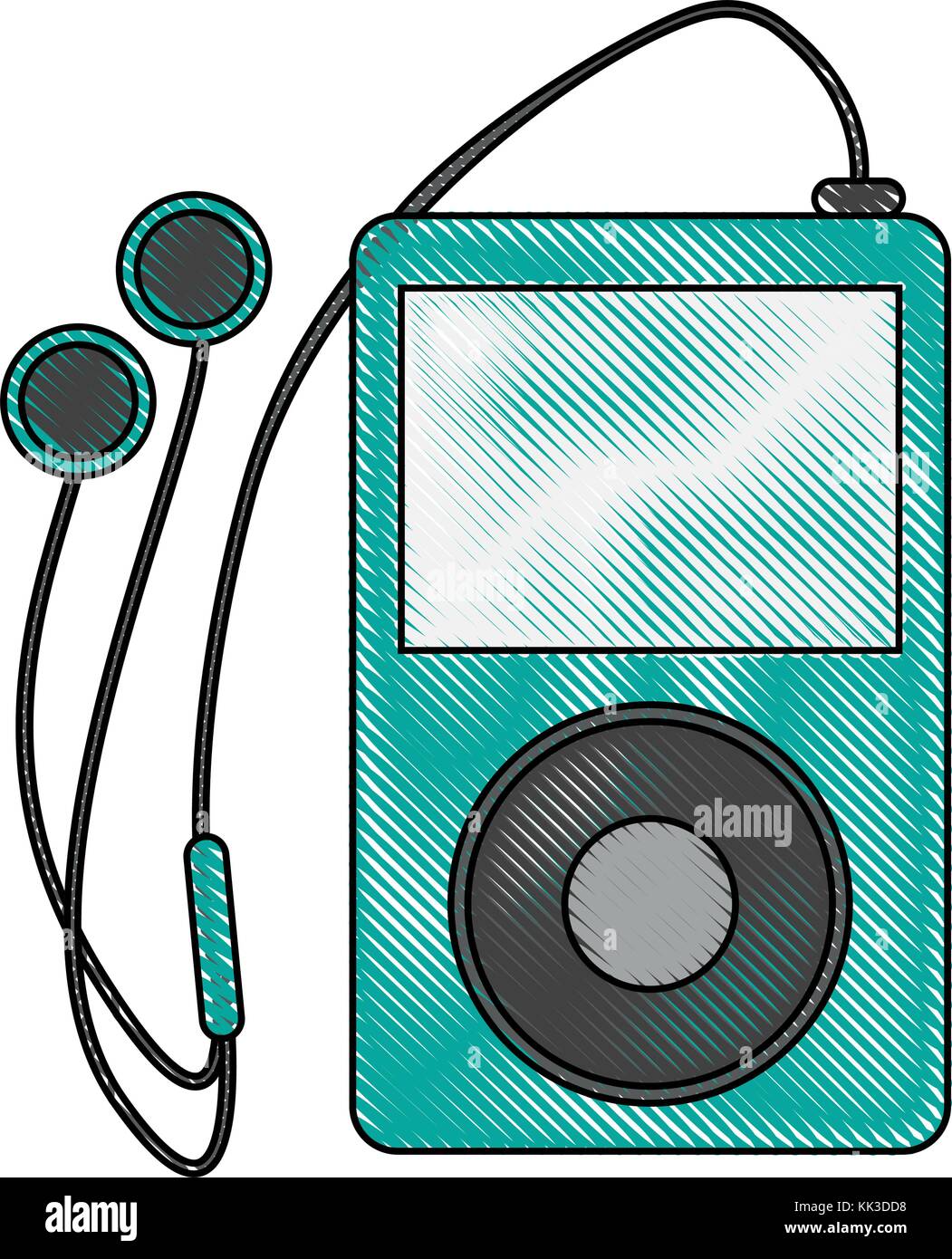 Music player with earphones Stock Vector Image & Art Alamy