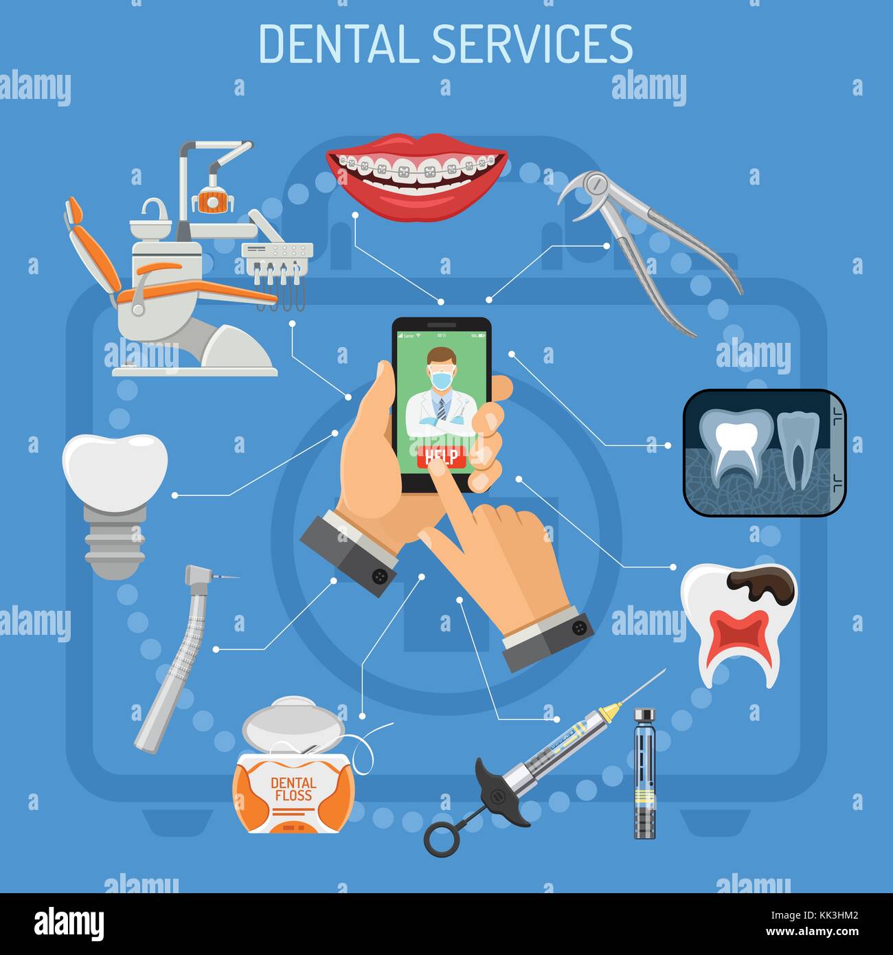 Online dentistry concept Stock Vector Image & Art - Alamy