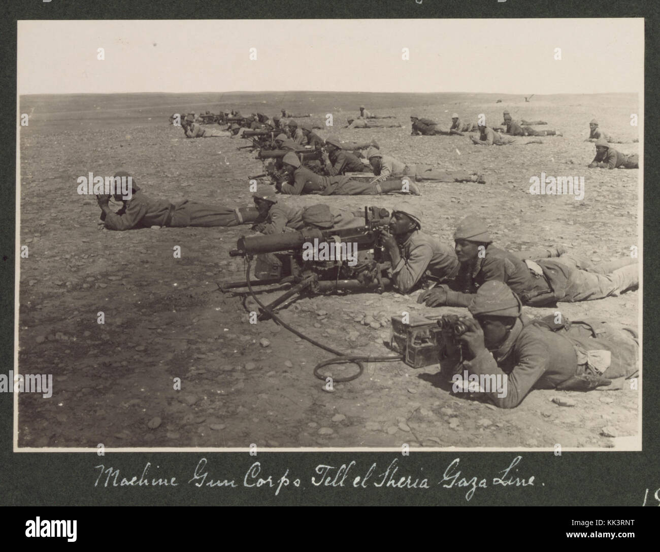 Machine gun corps Gaza line WWI Stock Photo - Alamy