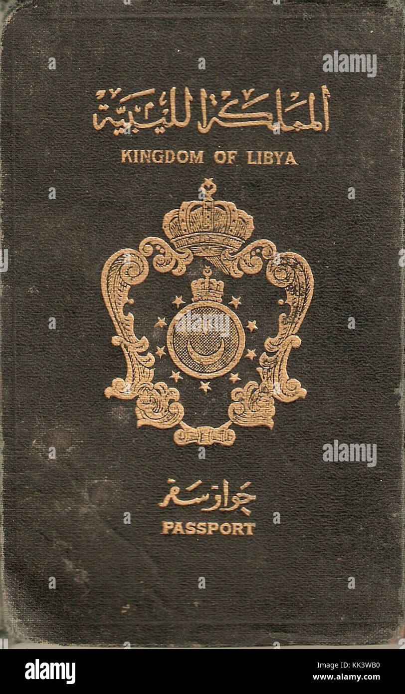 Kingdom of Libya Passport Stock Photo Alamy