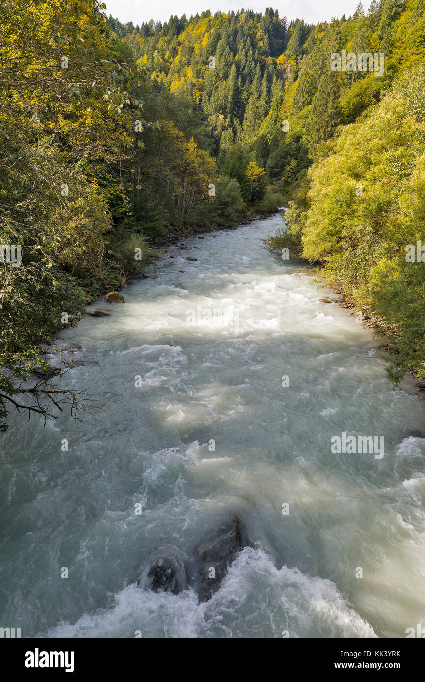Gail Rivers Gail river Alpine landscape in Western Carinthia, Austria Stock Photo ...
