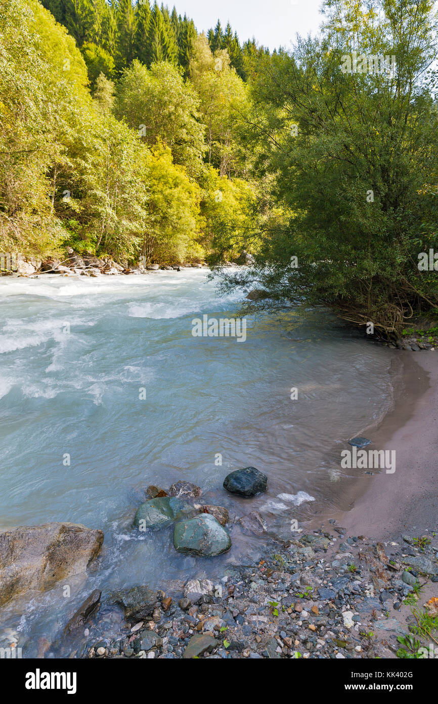 Gail Rivers Gail river Alpine landscape in Western Carinthia, Austria Stock Photo ...