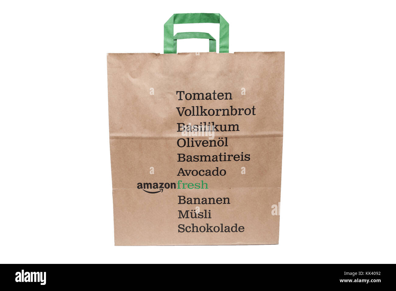 Amazon Fresh bag Stock Photo