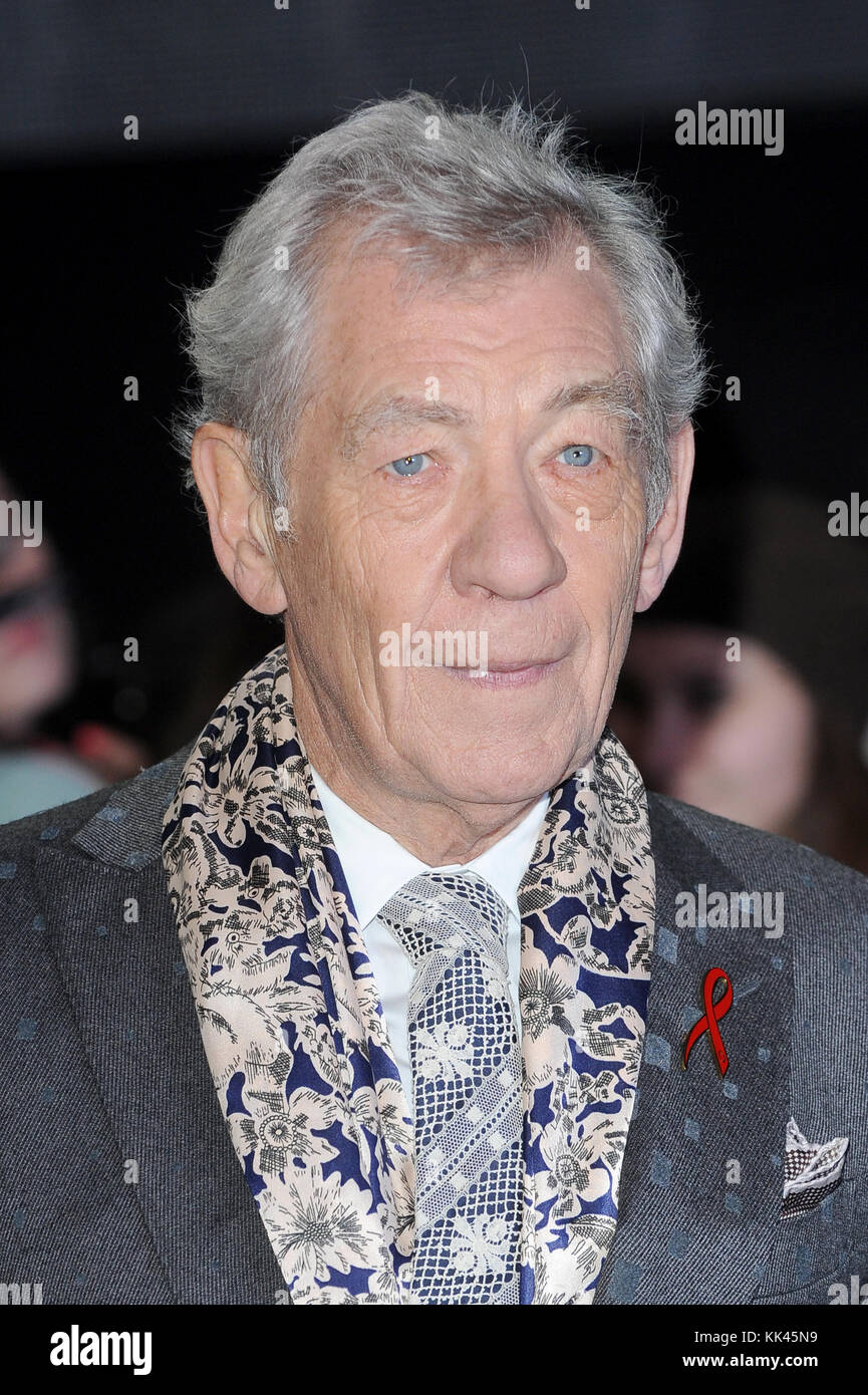 Ian McKellen attends The Hobbit: The Battle Of The Five Armies World Premiere at Odeon Leicester Square and Empire IMAX in London.  © Paul Treadway Stock Photo