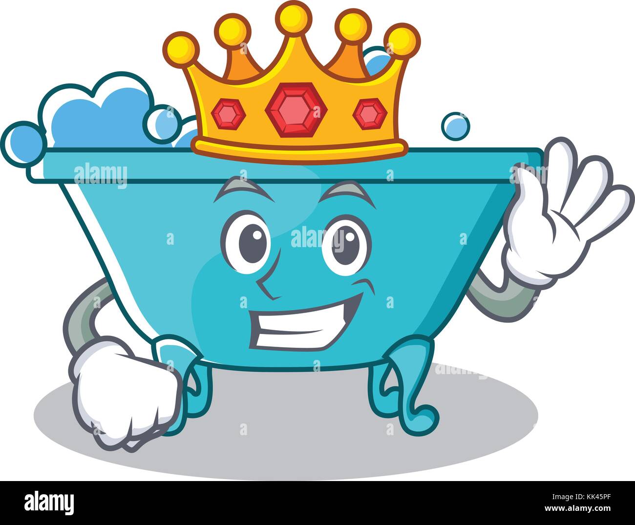 King bathtub character cartoon style Stock Vector Image & Art Alamy