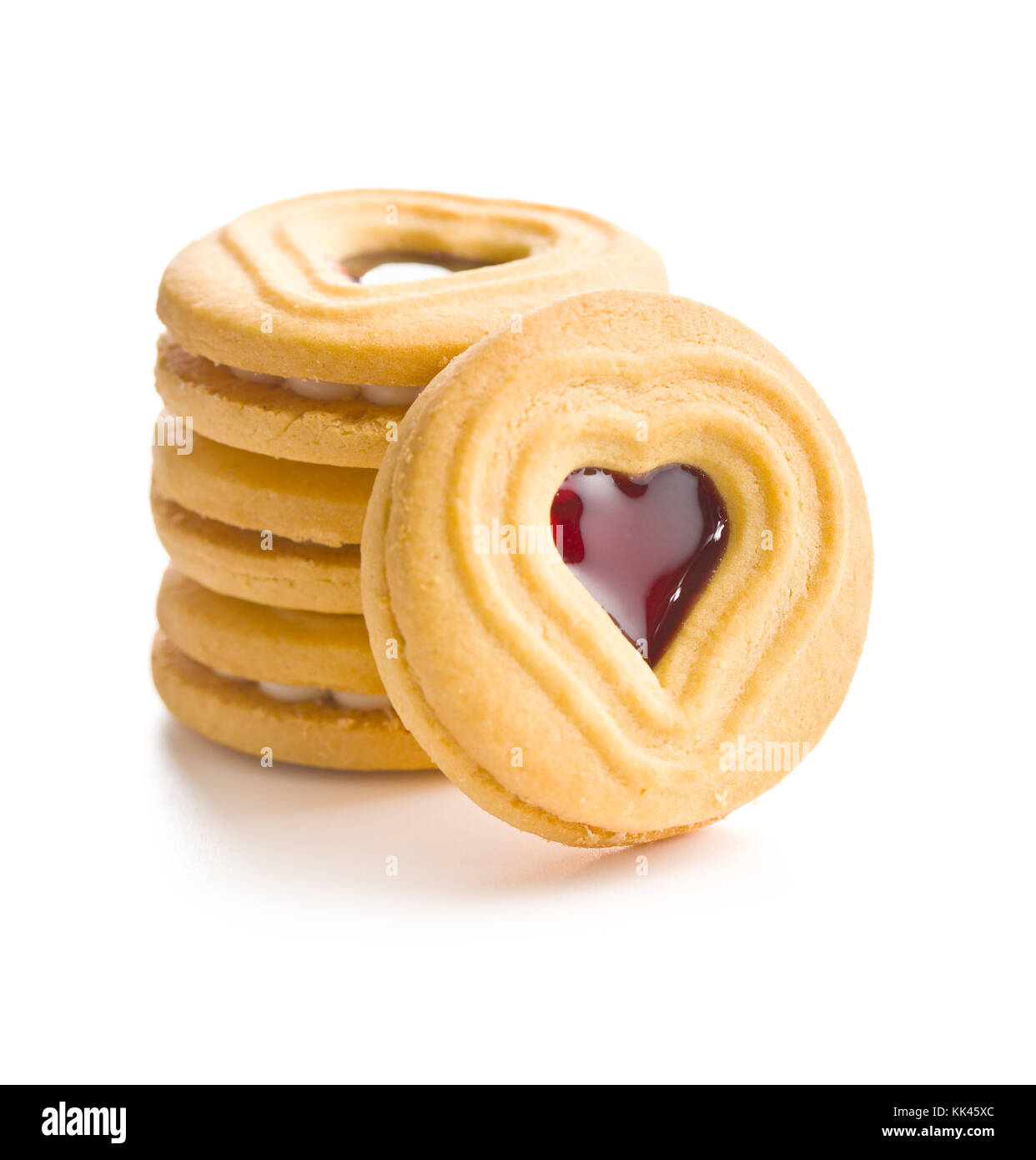Heart jelly cookies isolated on white background Stock Photo Alamy