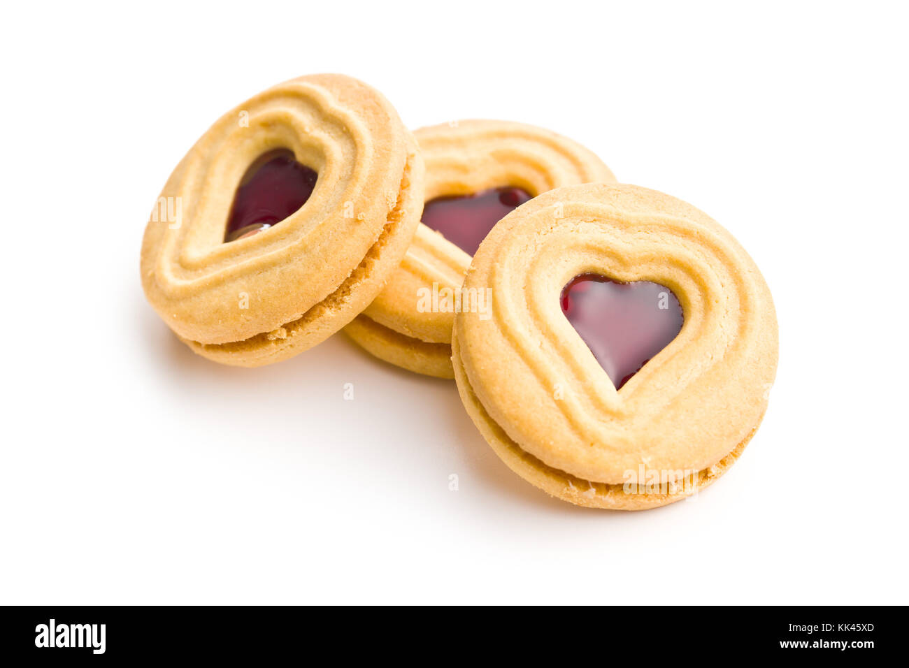 Heart jelly cookies isolated on white background Stock Photo Alamy