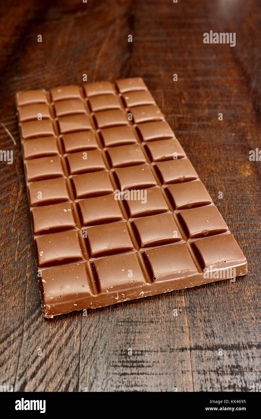 A studio photo of a block of chocolate Stock Photo - Alamy