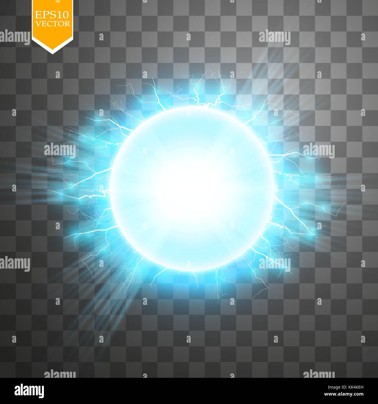 Abstract blue energy ring on transparent background. Sun Stock Vector ...