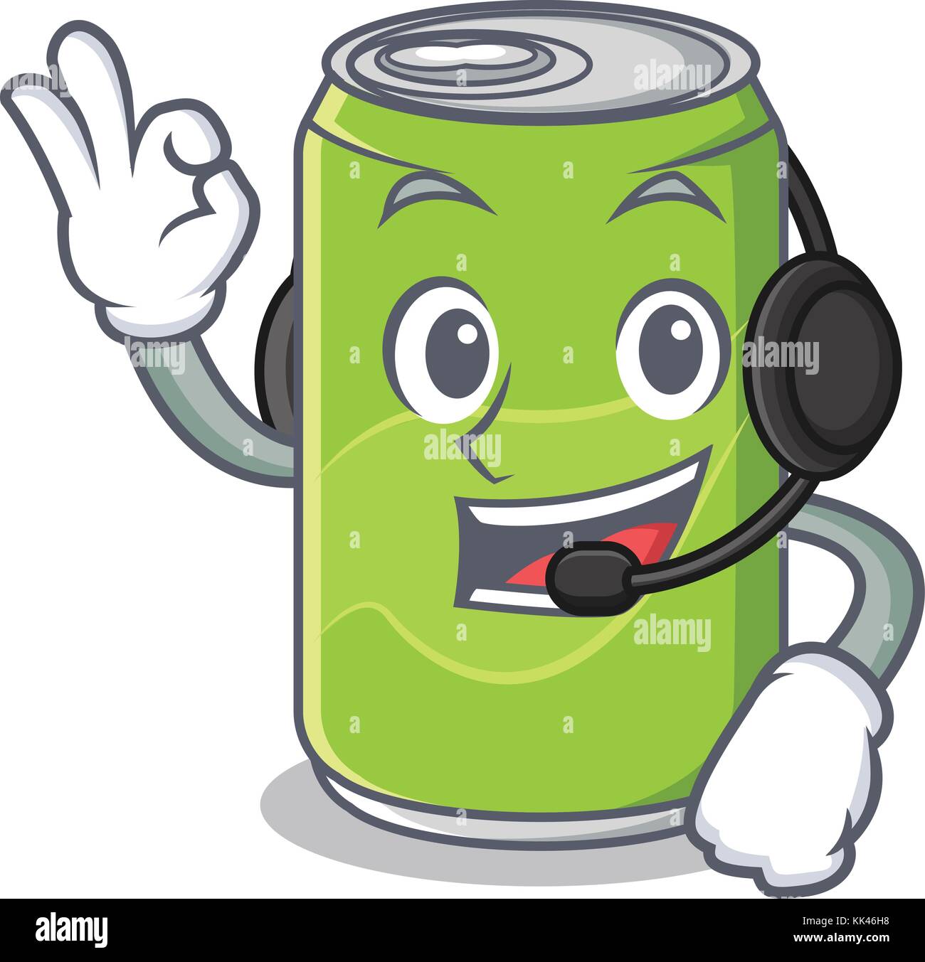 With headphone soft drink character cartoon Stock Vector Image & Art - Alamy
