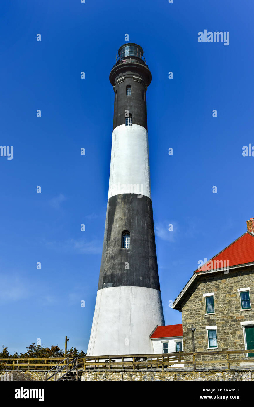 The Fire Island Lighthouse is a visible landmark on the Great South Bay