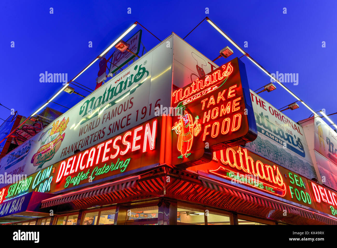 Brooklyn, New York - March 26, 2016: Nathan's Famous Hotdogs is a ...