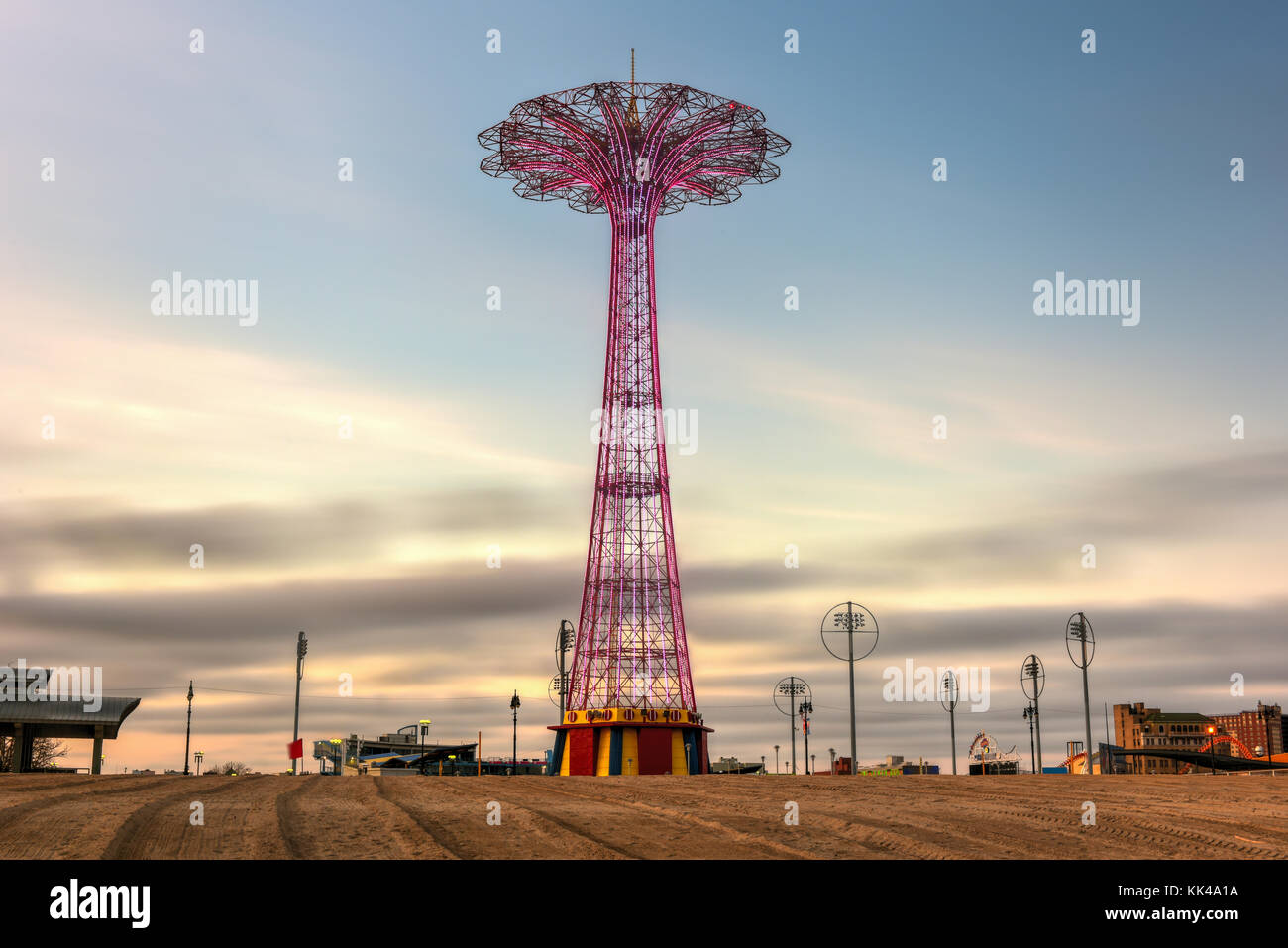 The Parachute Jump, a landmark of Coney Island, Brooklyn, New York City. Stock Photo