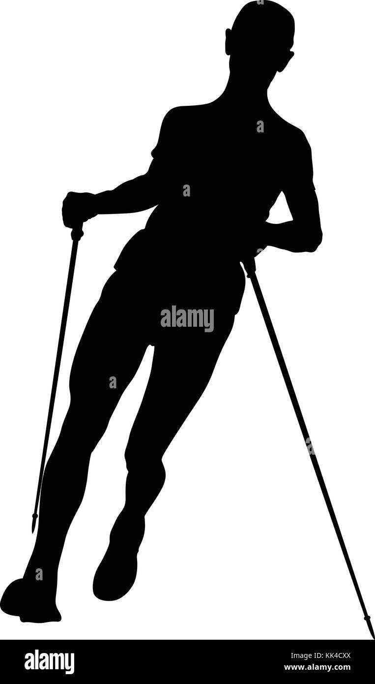 Trekking poles vector vectors hi-res stock photography and images - Alamy