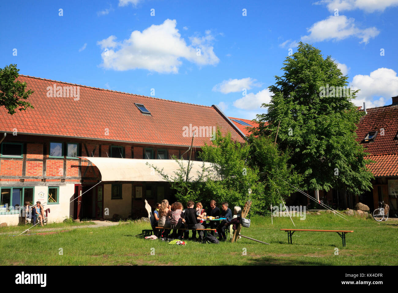 Ecovillage Sieben Linden near Beetzendorf / Salzwedel, Saxony-Anhalt, Germany, Europe Stock Photo