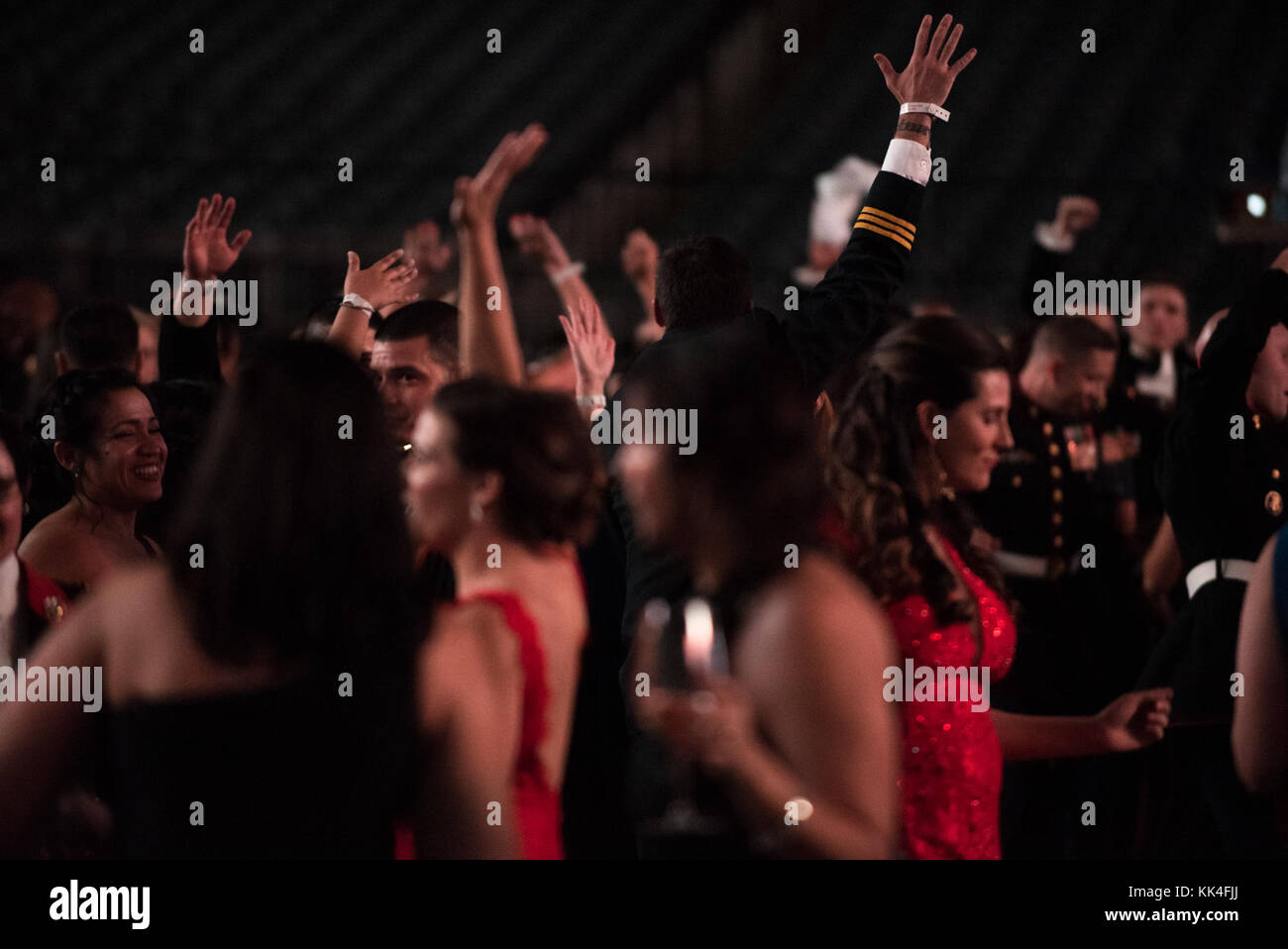 Attendees dance during the U.S. Marine Corps Forces Reserve hosted