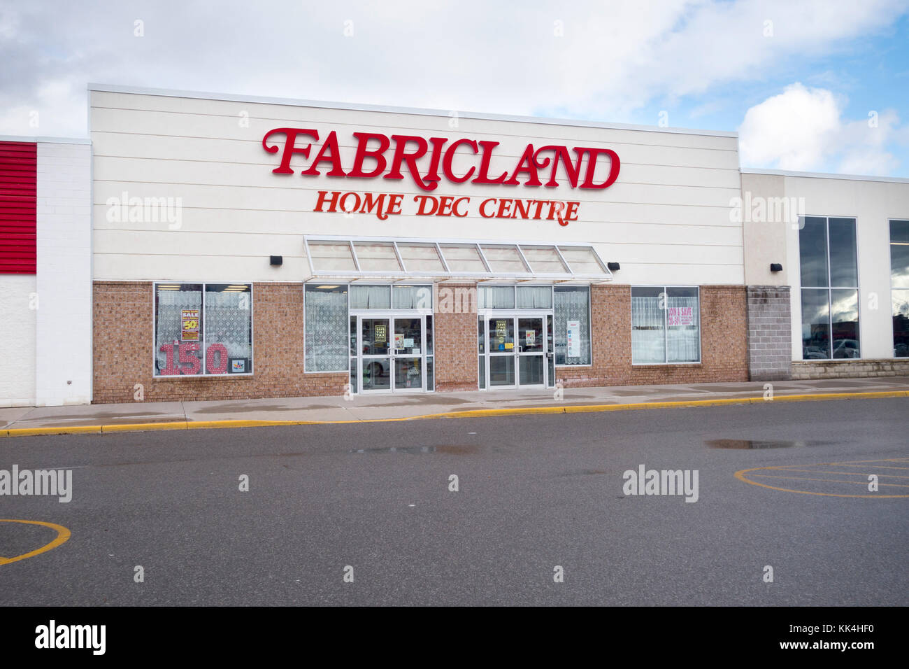 Fabricland fabric store Home Dec Centre in Peterborough Ontario Canada Stock Photo