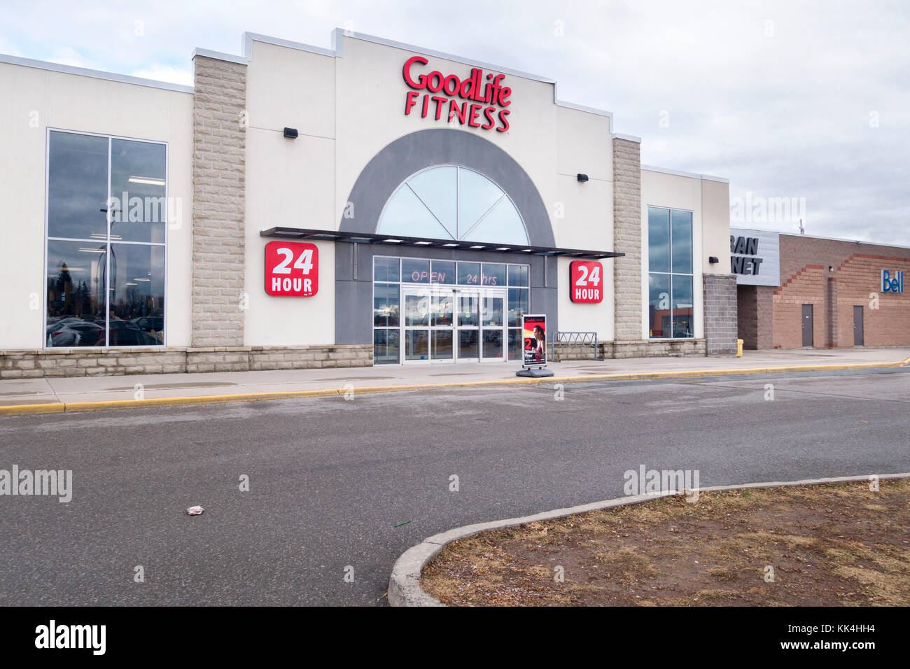 Goodlife Fitness, a 24 hour fitness gym in Peterborough Ontario Canada Stock Photo