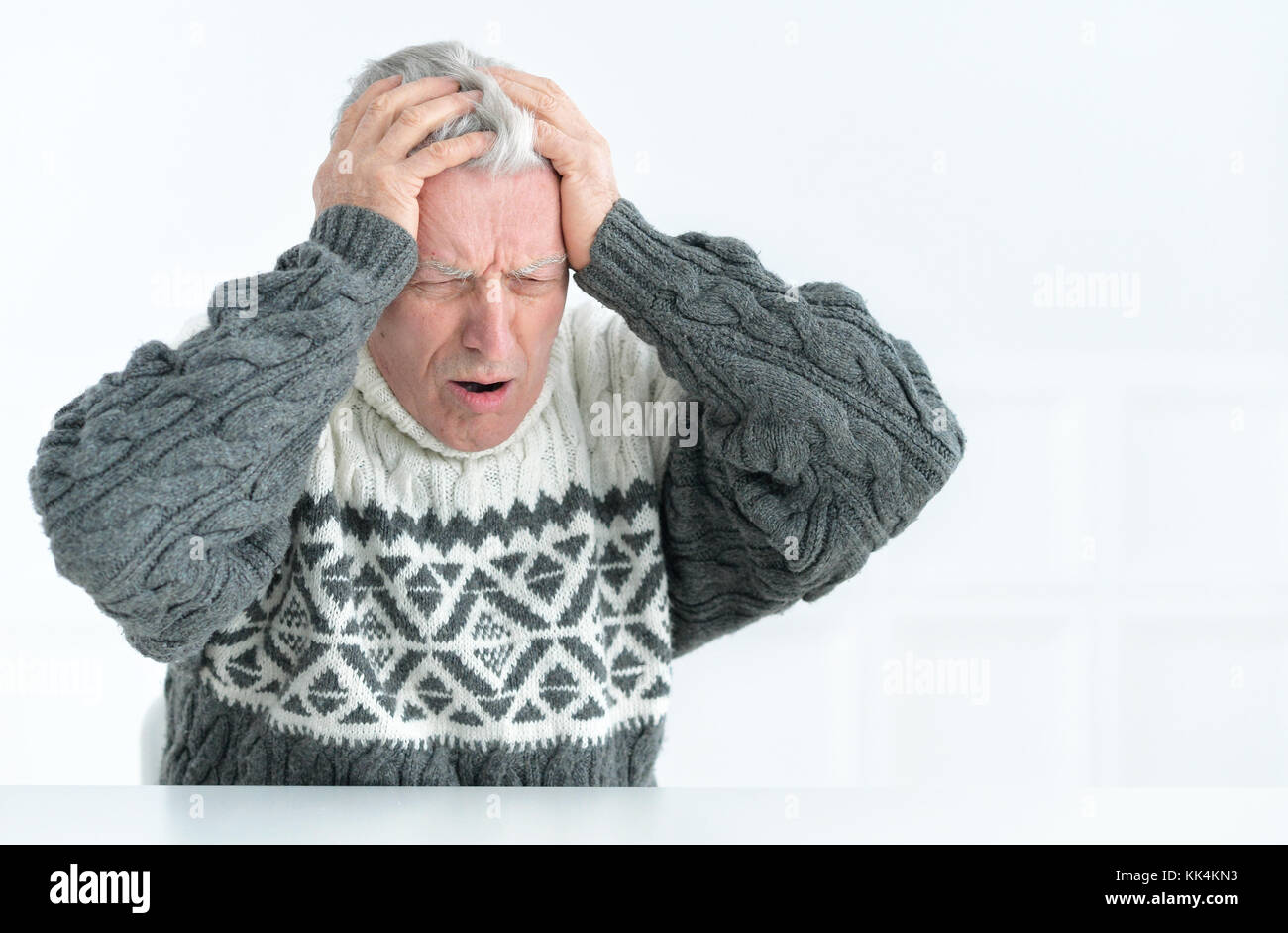 surprised mature man Stock Photo