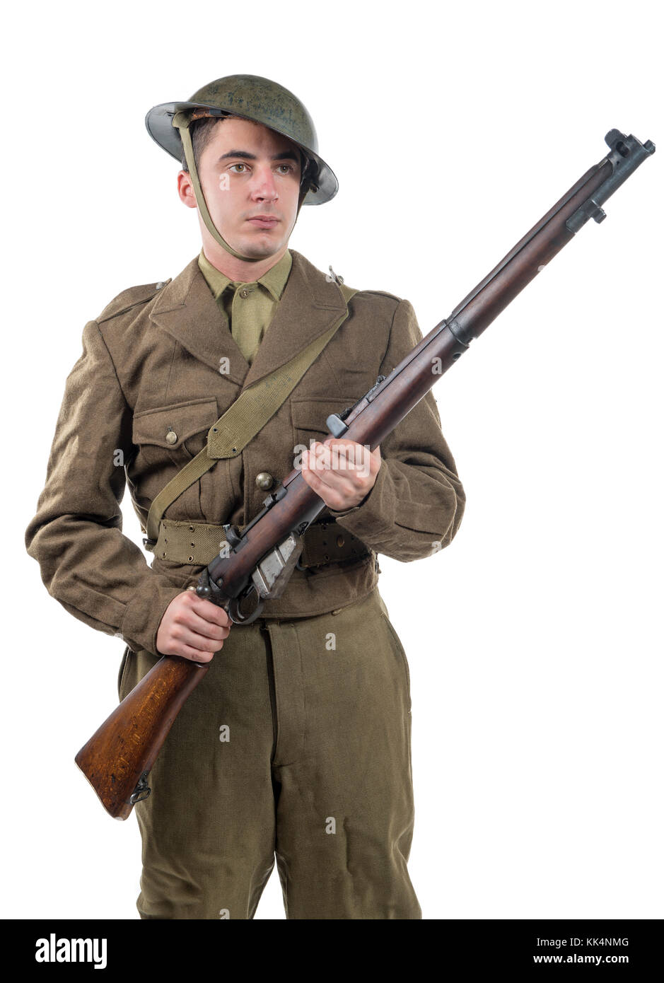 an American World War 1 soldier. 1917-18 isolated on white background Stock  Photo - Alamy