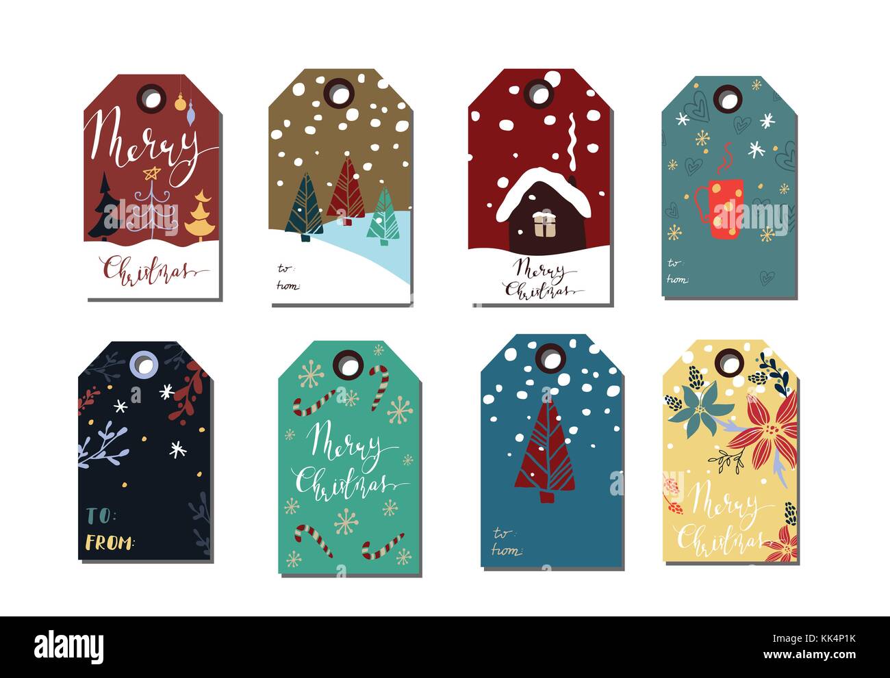 Christmas gift tags set Stock Vector Image & Art - Alamy