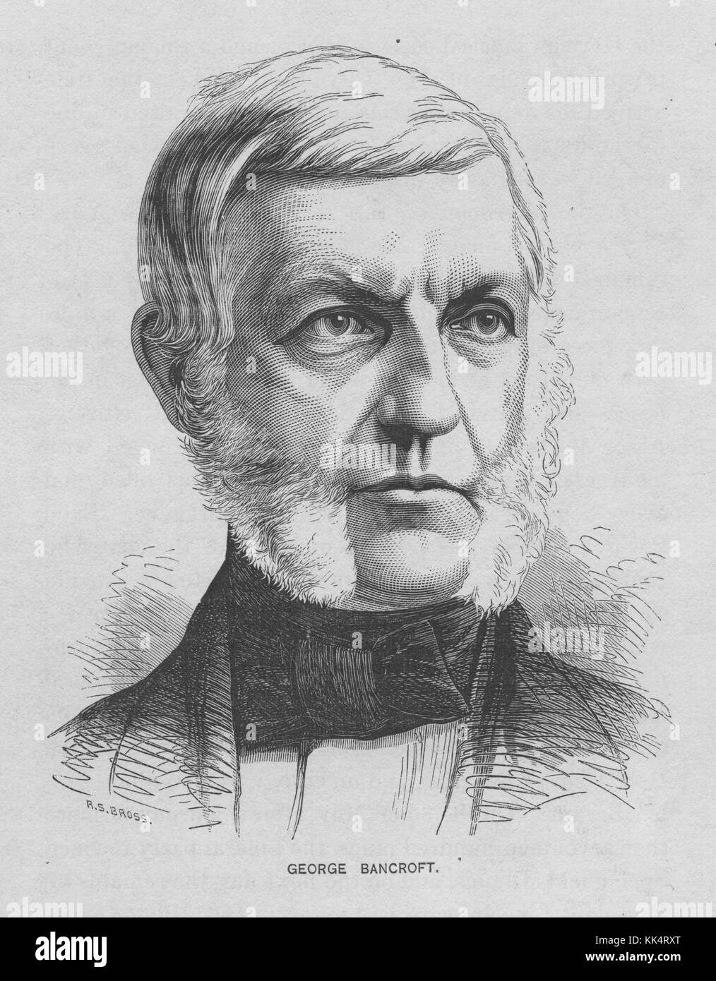 Engraved portrait of Bancroft, 17th United States Secretary of