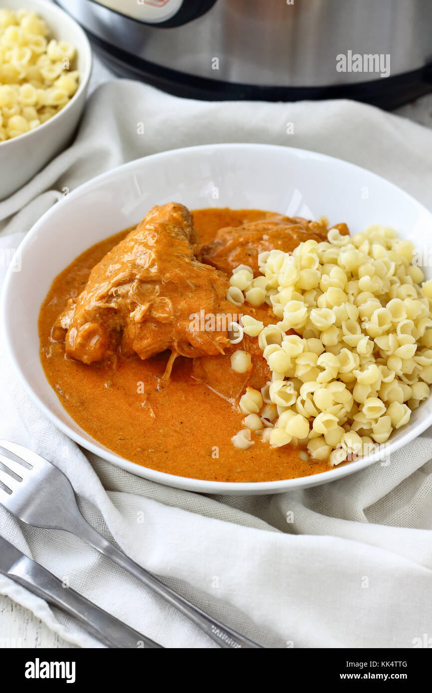 Pressure Cooker Chicken Paprikash Stock Photo Alamy