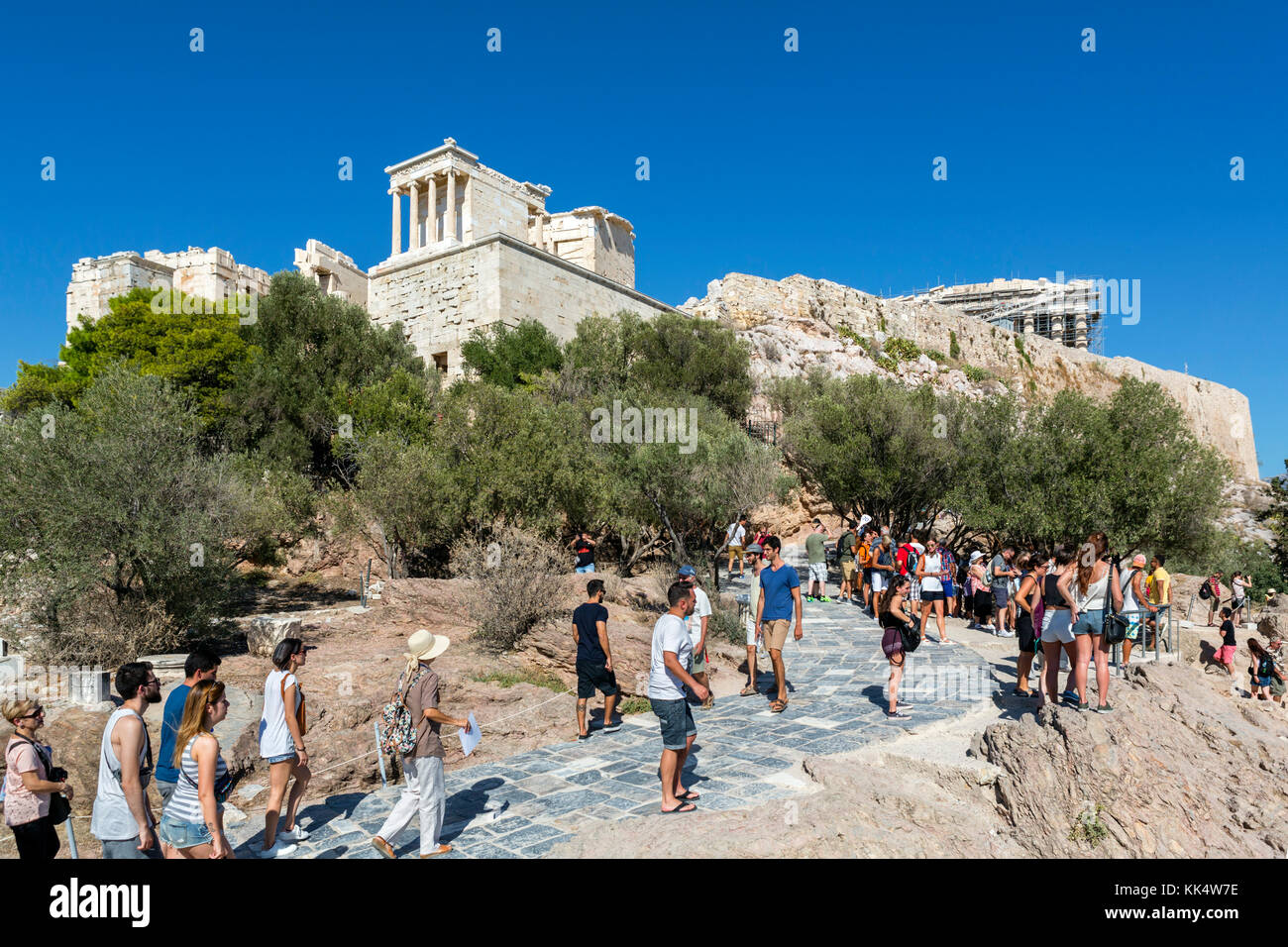 Path up to the Acropolis Athens, Greece Stock Photo