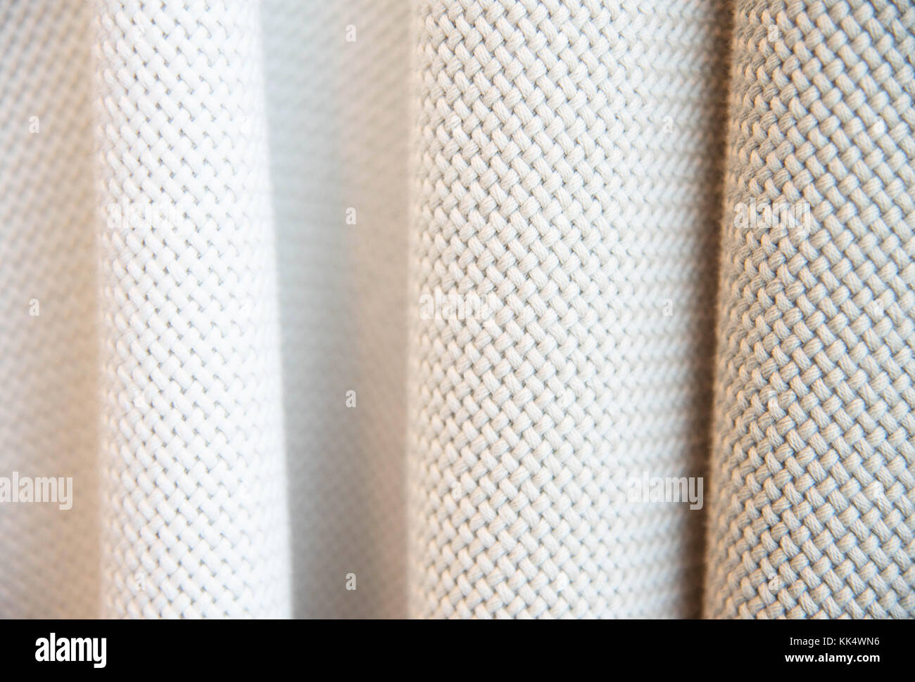 Closeup light grey white color fabric texture. Stock Photo