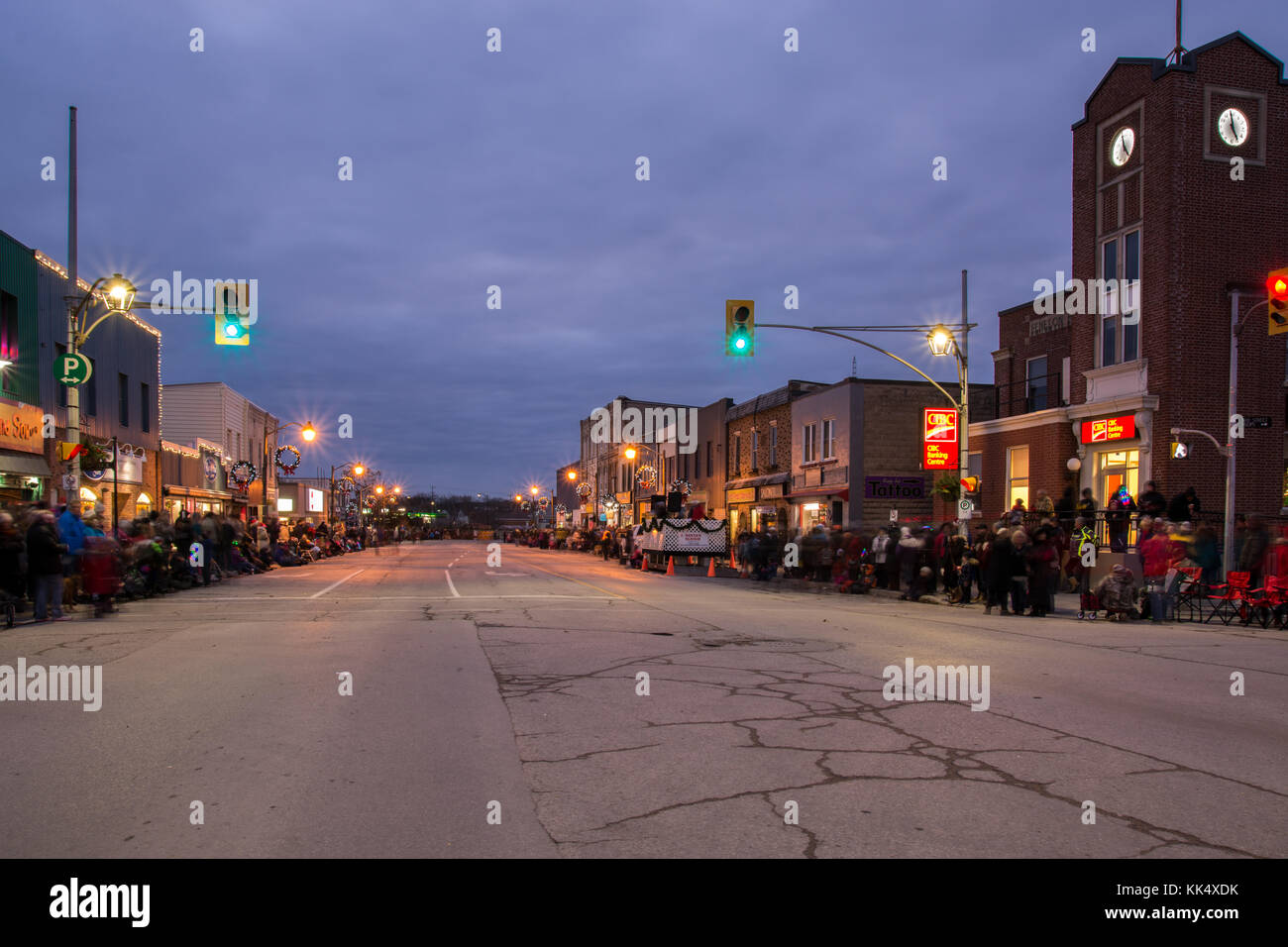 Empty Street Downtown Fenelon Falls Stock Photo Alamy