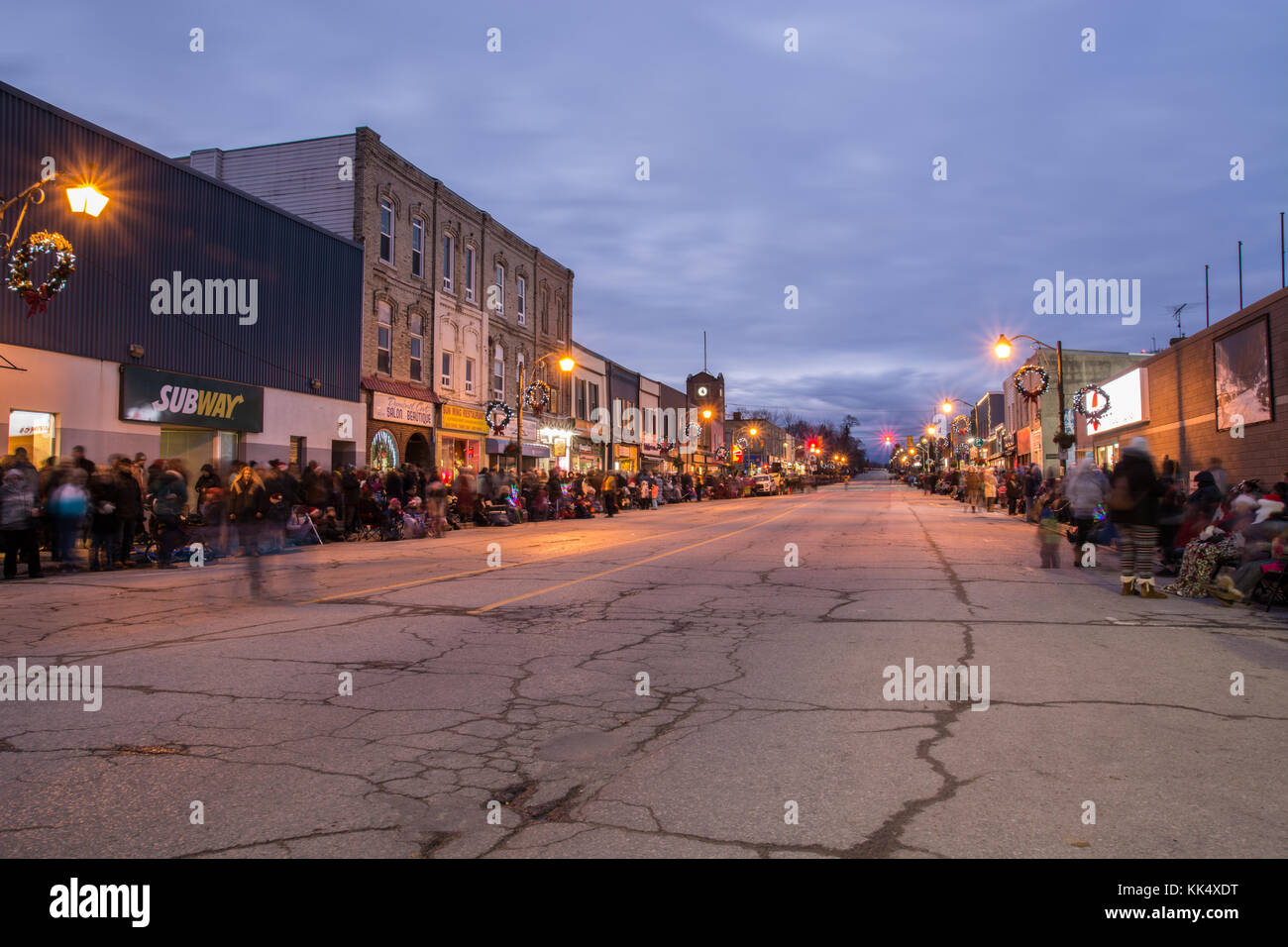 Empty Street Downtown Fenelon Falls Stock Photo Alamy
