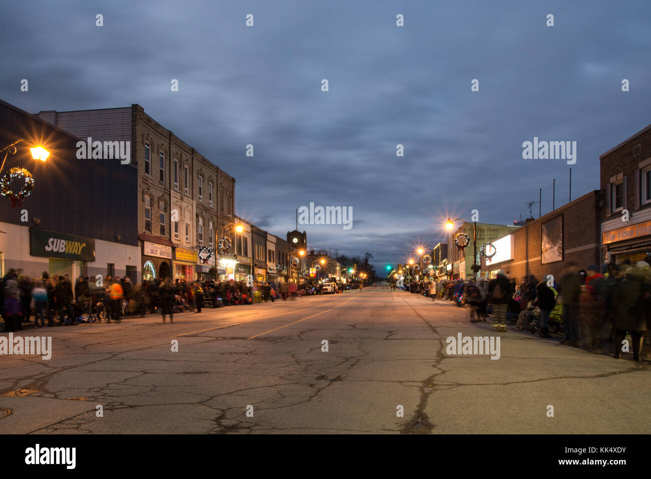 Empty Street Downtown Fenelon Falls Stock Photo Alamy