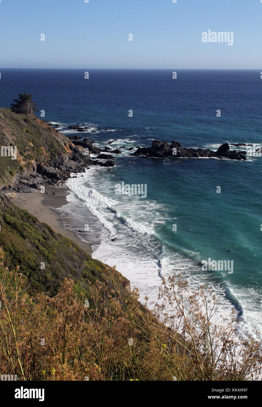 Beautiful scenery along the famous Highway 1 in California Stock Photo ...