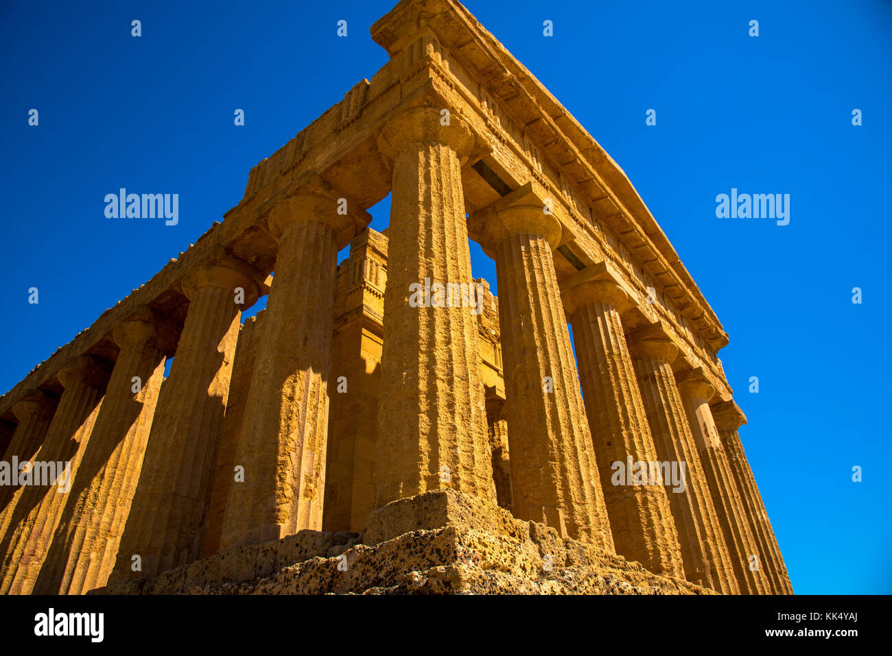 Temple of Concordia at the Valley of Temples at Agrigento, Sicily, Italy Stock Photo