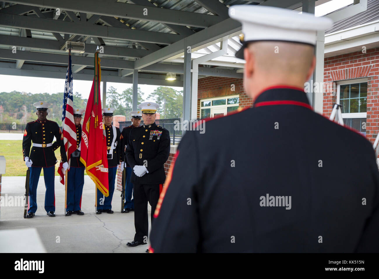 Brig. Gen. Julian Alford waits for the Wilson Gate and Boulevard
