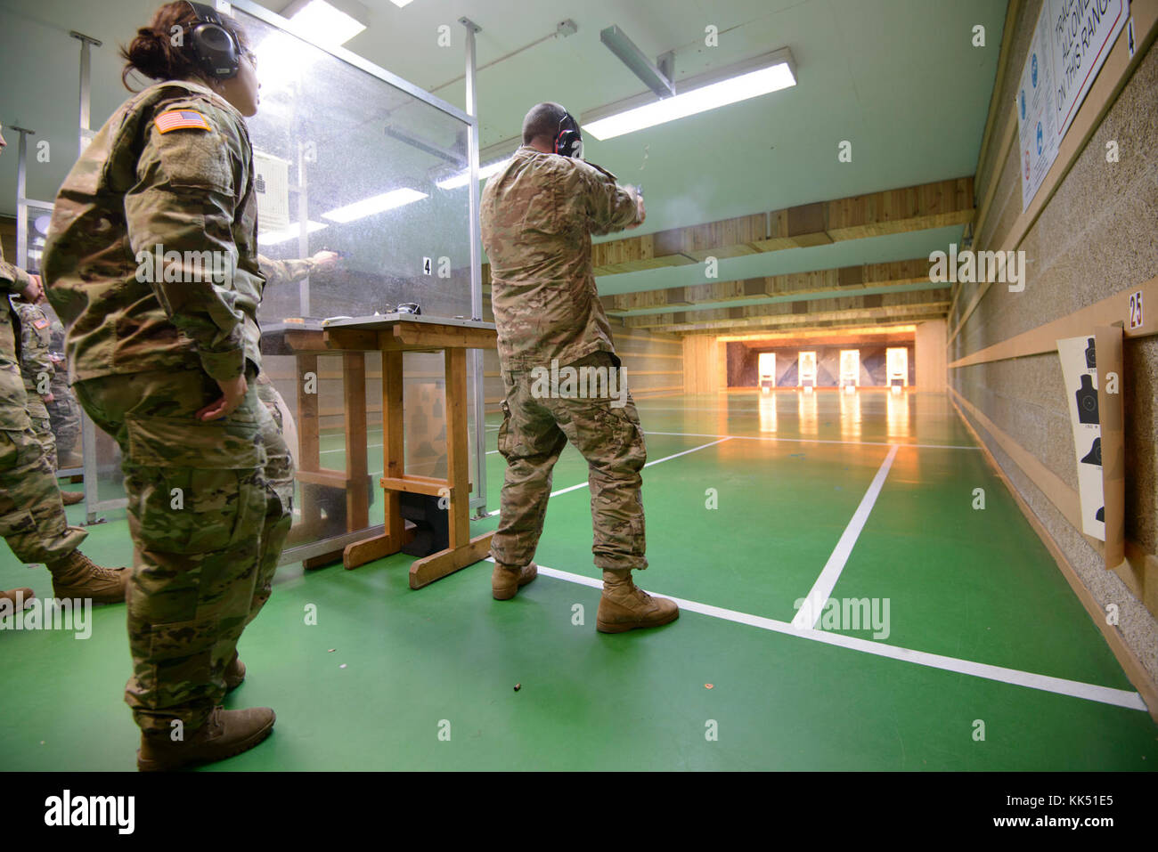 A U.S. Soldier with the 650th Military Intelligence Group acts as range