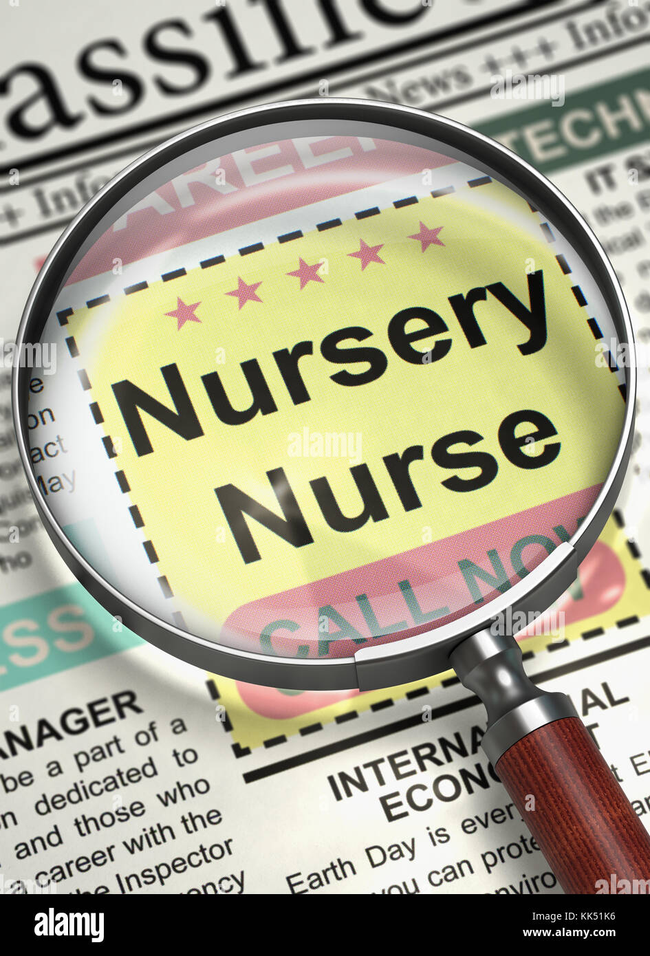 Nursery Nurse Job Vacancy 3D Stock Photo Alamy