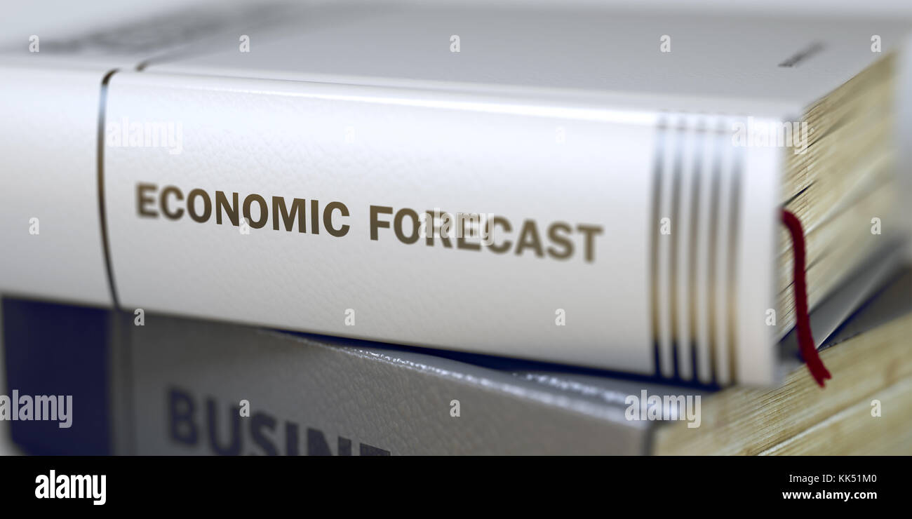 Business - Book Title. Economic Forecast. 3D. Stock Photo