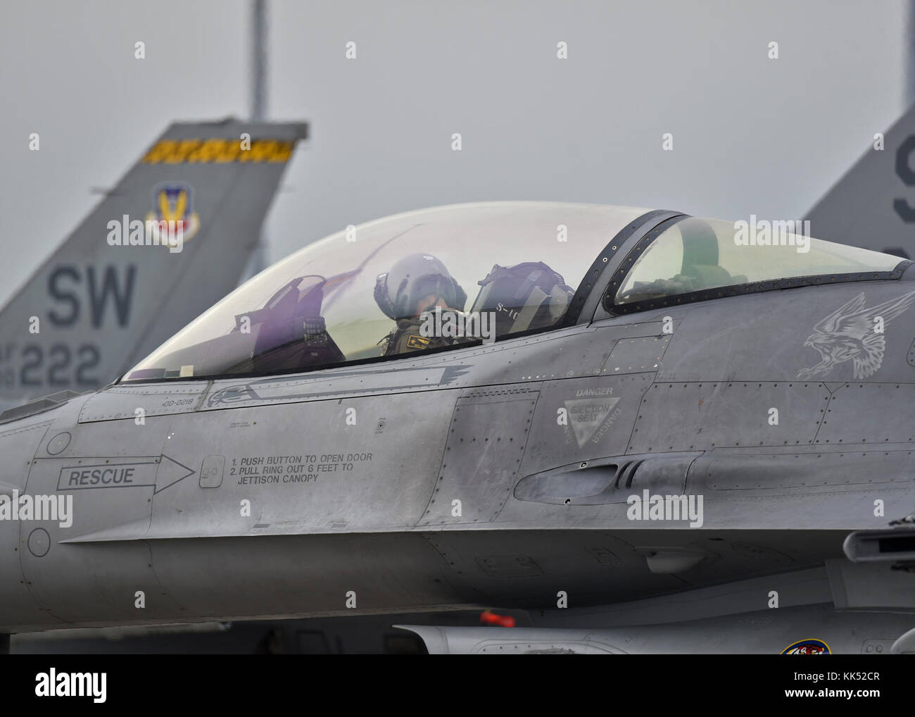 A U.S. Air Force pilot from the 79th Fighter Squadron at Shaw Air Force ...