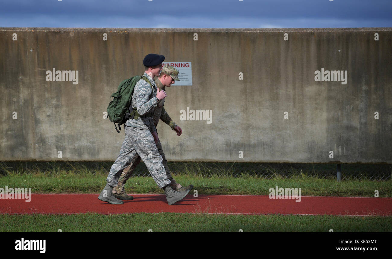 Airmen from the 81st Security Forces Squadron participate in a ruck ...