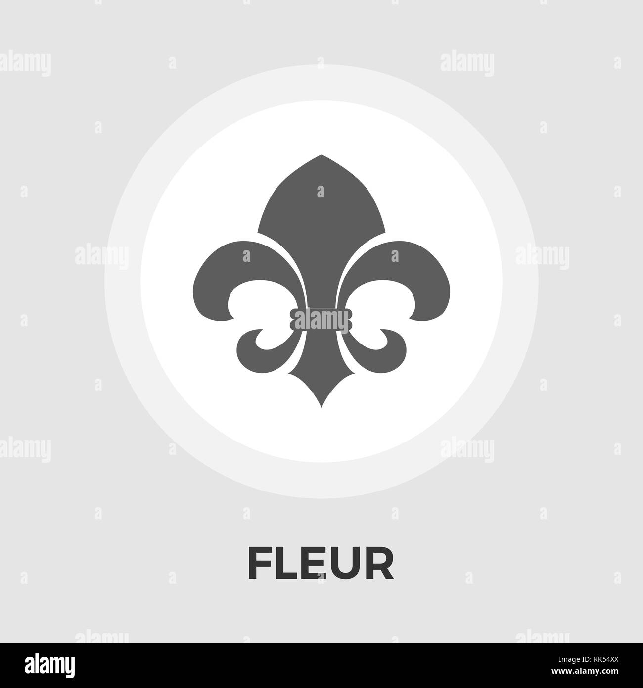 Fleur icon vector. Flat icon isolated on the white background. Editable EPS file. Vector illustration. Stock Vector
