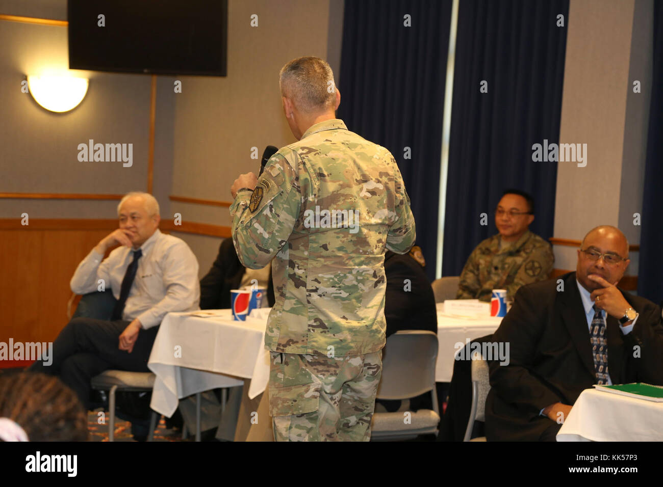 Fort McCoy Garrison Commander Col. David J. Pinter Sr. provides remarks ...