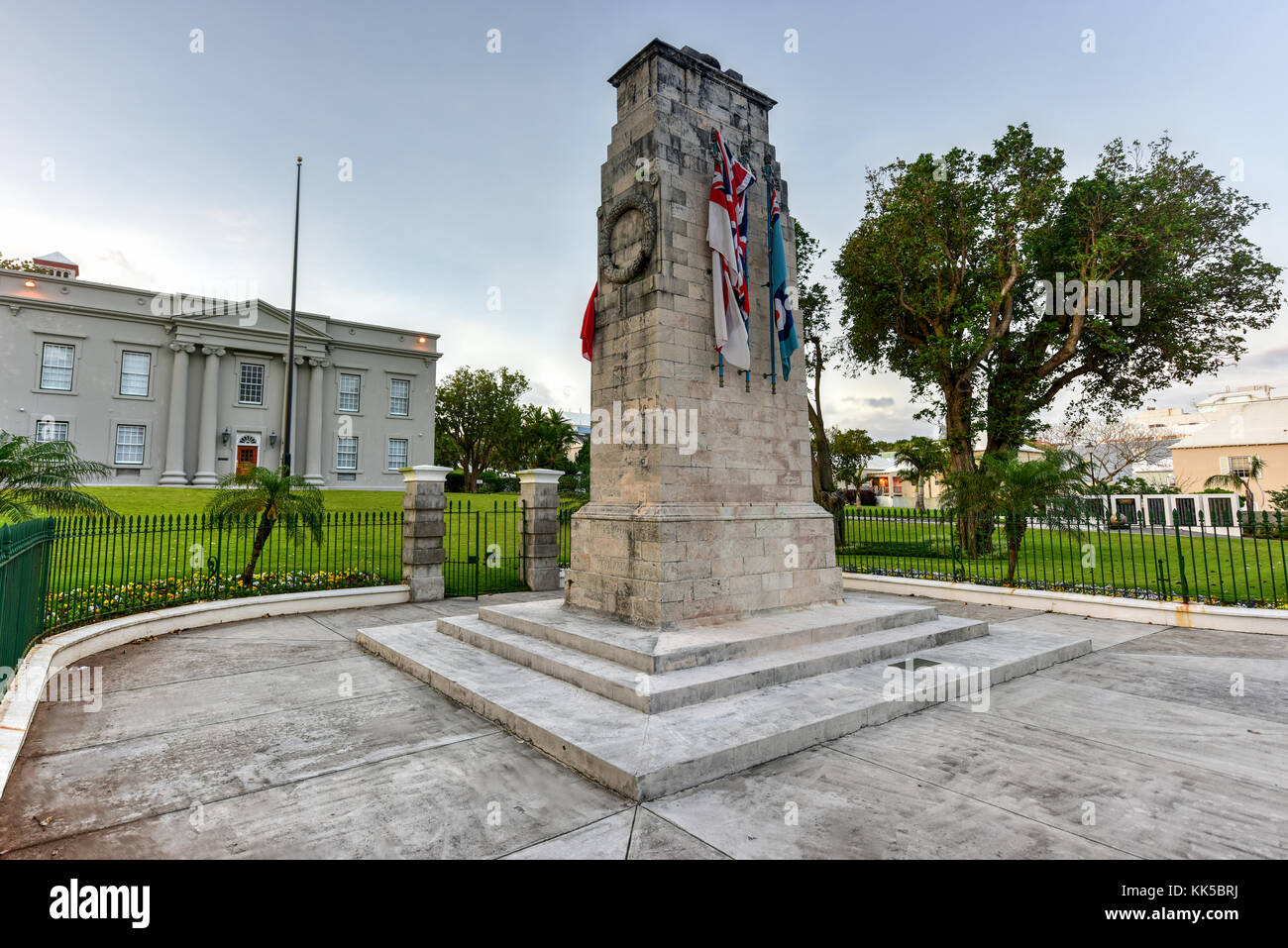 The Bermuda Cenotaph located outside the Building of Bermuda