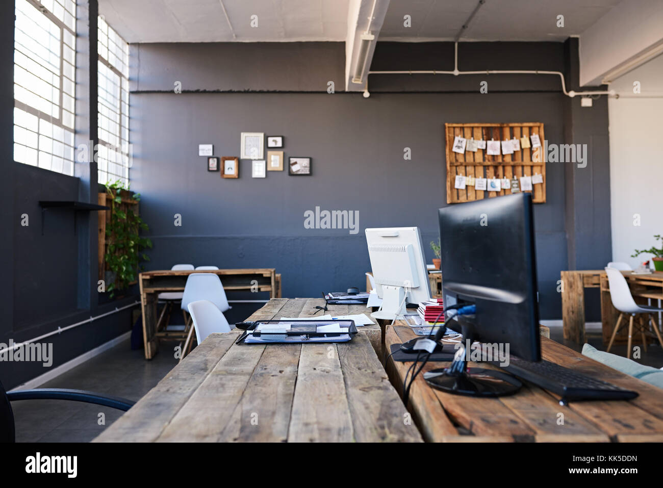 Interior of a contemporary business workplace with no staff Stock Photo