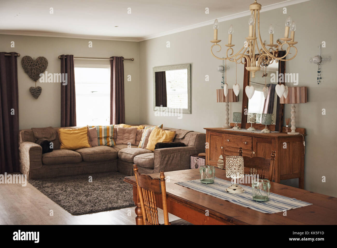 Interior of the lounge of a comfortable family home Stock Photo