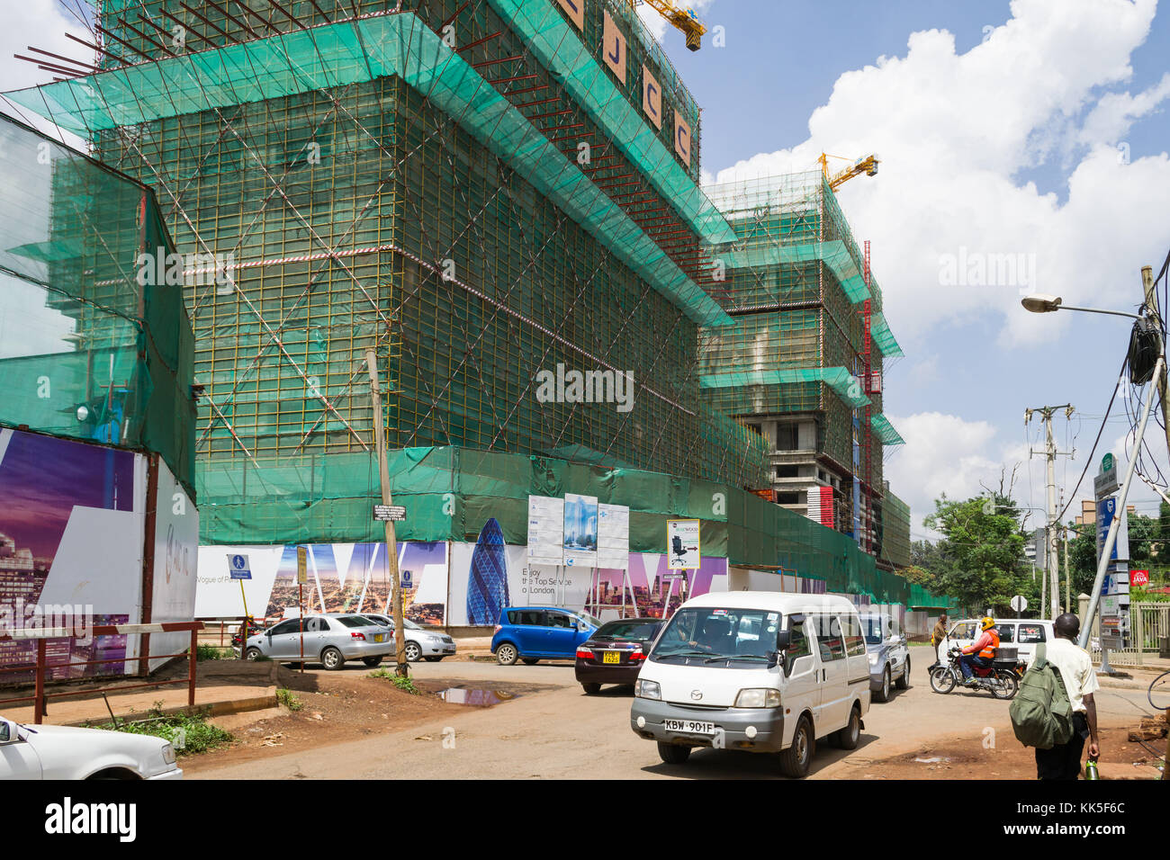 Buildings being constructed by AVIC International Real Estate Kenya in Westlands district on Chiromo Lane and Westlands Road, Nairobi, Kenya Stock Photo