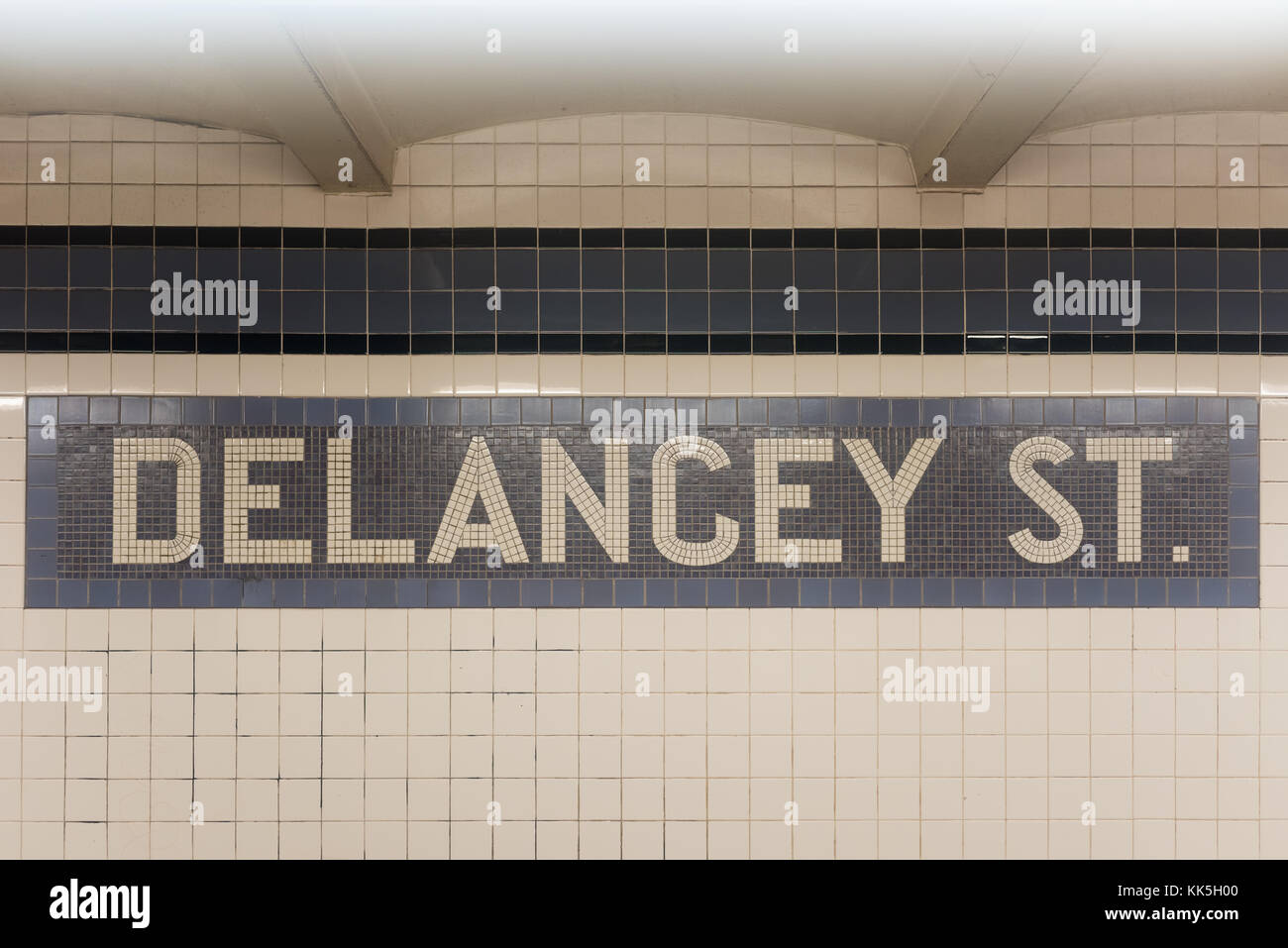 New York City July 30, 2016 Delancey Street subway station in Manhattan, New York City Stock
